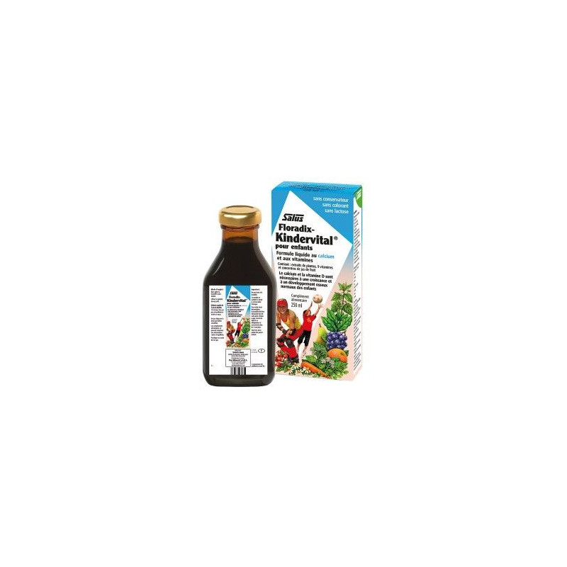 FLORADIX kindervital multi vitamines calcium 250 ml salus Complément alimentaire pour enfants SALUS FLORADIX kindervital multi vitamines calcium 250 ml salus Complément alimentaire pour enfants SALUS