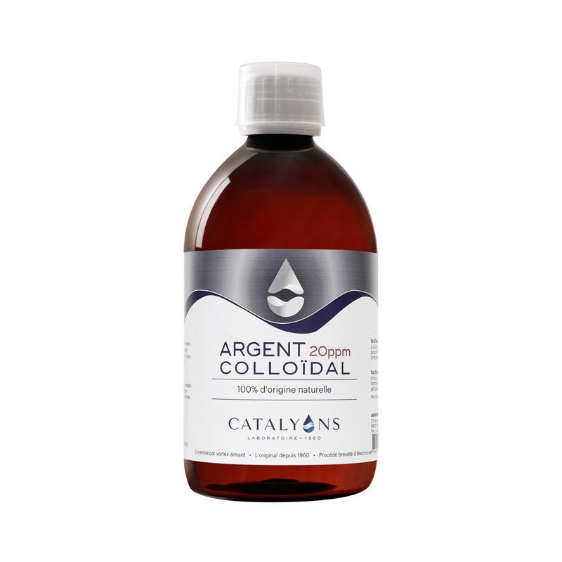 ARGENT COLLOÏDAL 20 ppm 500ml Catalyons ARGENT COLLOÏDAL 20 ppm 500ml Catalyons
