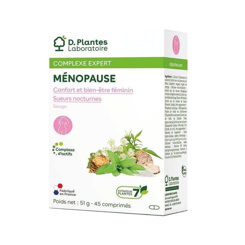 Ménopaule 45 comprimés Menéo Nut dplantes sans soja ni hormone collagene  mg quercetin