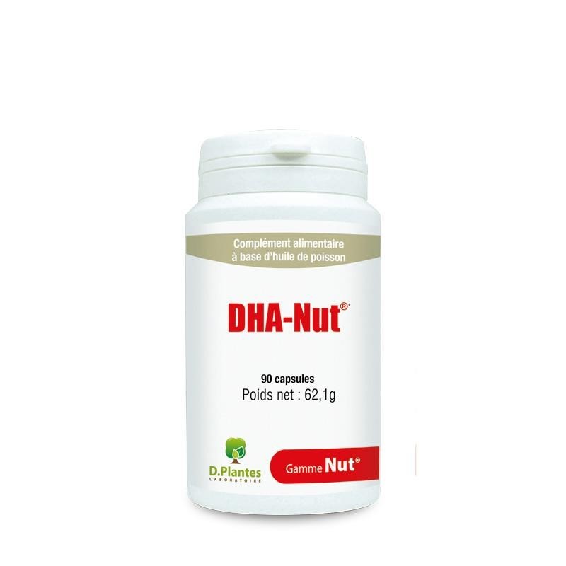 DHA NUT Dplantes 90 Capsules Acide gras extrait Omega 3 fonctions cérébrales  vision Mémoire sénior