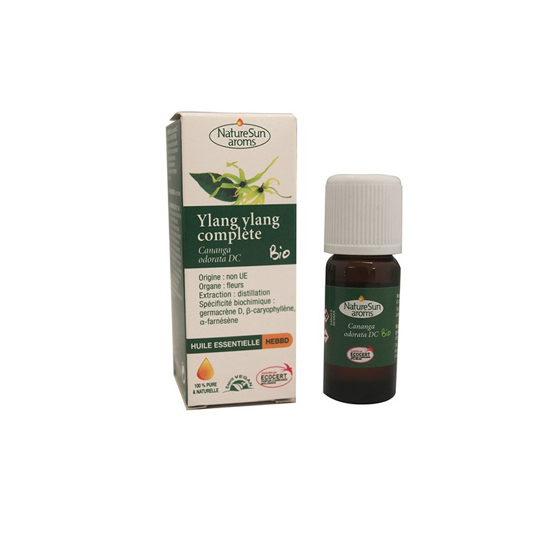 Huile essentielle Ylang-Ylang complète Bio - 10 ml Huile essentielle Ylang-Ylang complète Bio - 10 ml