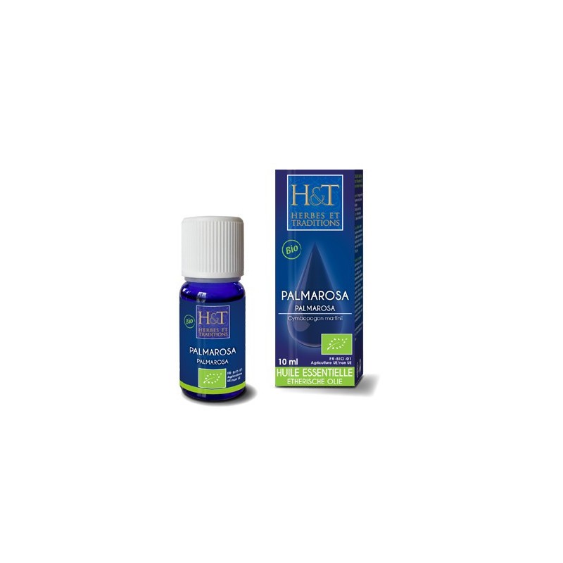 Huile essentielle Palmarosa bio - 10 ml Huile essentielle Palmarosa bio - 10 ml
