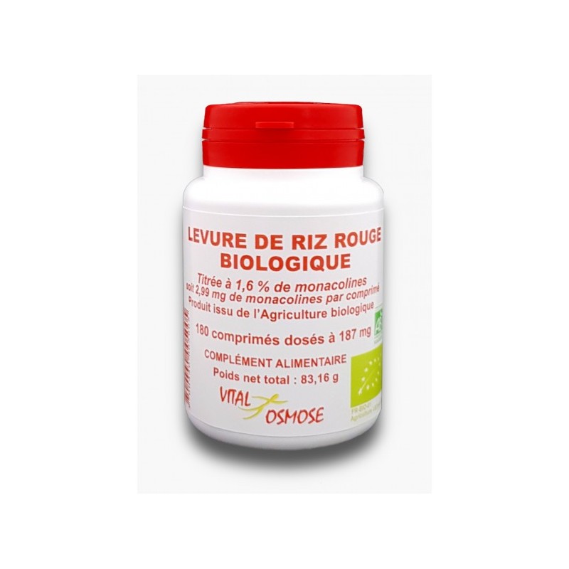 Levure de riz rouge Bio 60  cp neodiet vital osmose anti cholesterol Monascus Piloeus