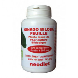 Ginkgo biloba bio - 200 comprimés