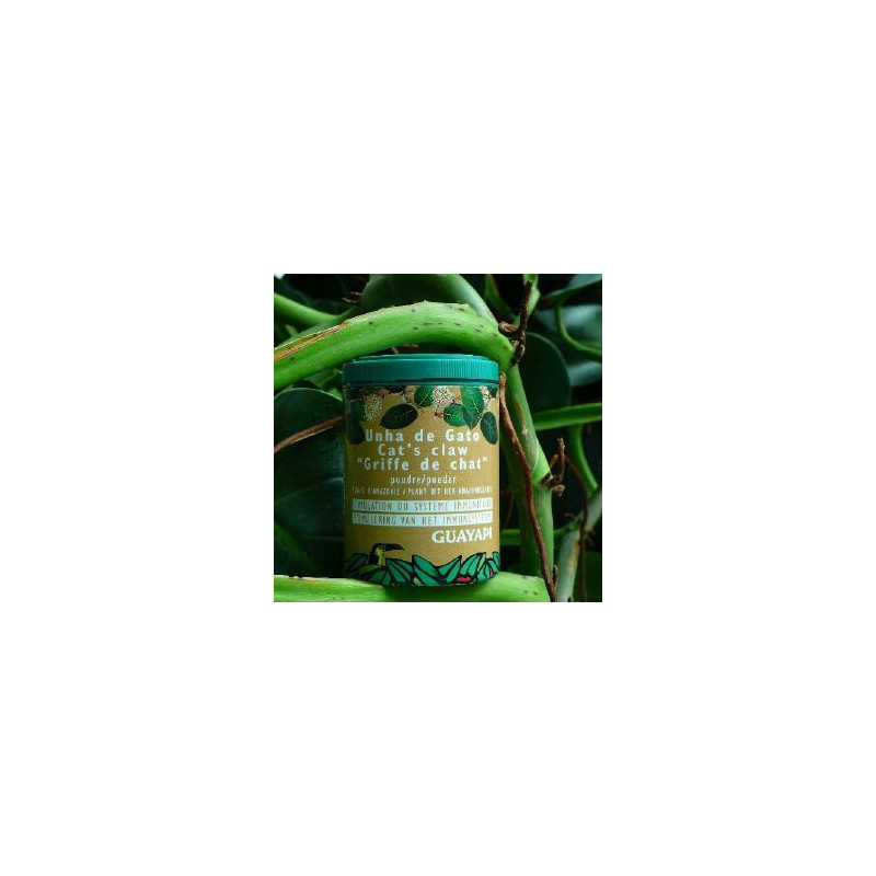 Unha de gato .cat\'s claw ou griffe du chat poudre GUAYAPI . Boîte de poudre 50 g Unha de gato .cat\'s claw ou griffe du chat poudre GUAYAPI . Boîte de poudre 50 g