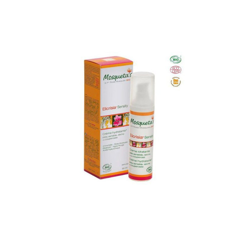 ELICRISIA Sensity crème hydratante, peaux sèches , déshydratée, couperose, rose musquée, hélicryse.. ELICRISIA Sensity crème hydratante, peaux sèches , déshydratée, couperose, rose musquée, hélicryse..