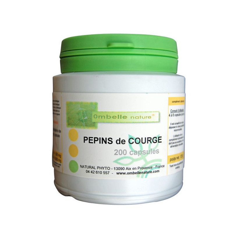 Huile de pépins de Courge Capsules Huile de pépins de Courge Capsules