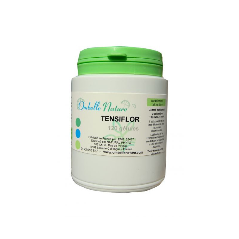TENSIFLOR complexe Hypertension  gélules 100% poudre de plantes ail olivier aubépine gélules ombelle