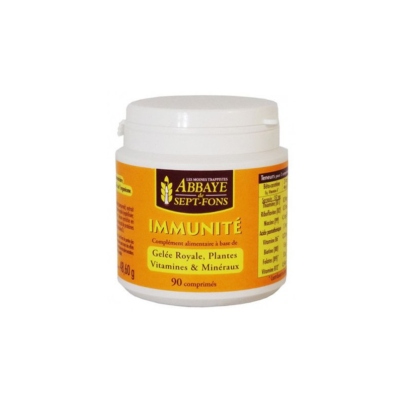 Nutriroyale devient Immunité gelée royale vitamines et minéraux de l'Abbaye de sept Fons Nutriroyale devient Immunité gelée royale vitamines et minéraux de l'Abbaye de sept Fons