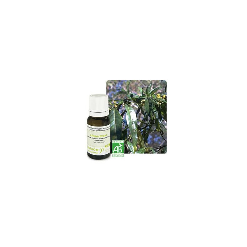 Huile essentielle de Litsée citronnée bio Pranarom anti-inflammatoire douleurs mycoses verveine exot Huile essentielle de Litsée citronnée bio Pranarom anti-inflammatoire douleurs mycoses verveine exot