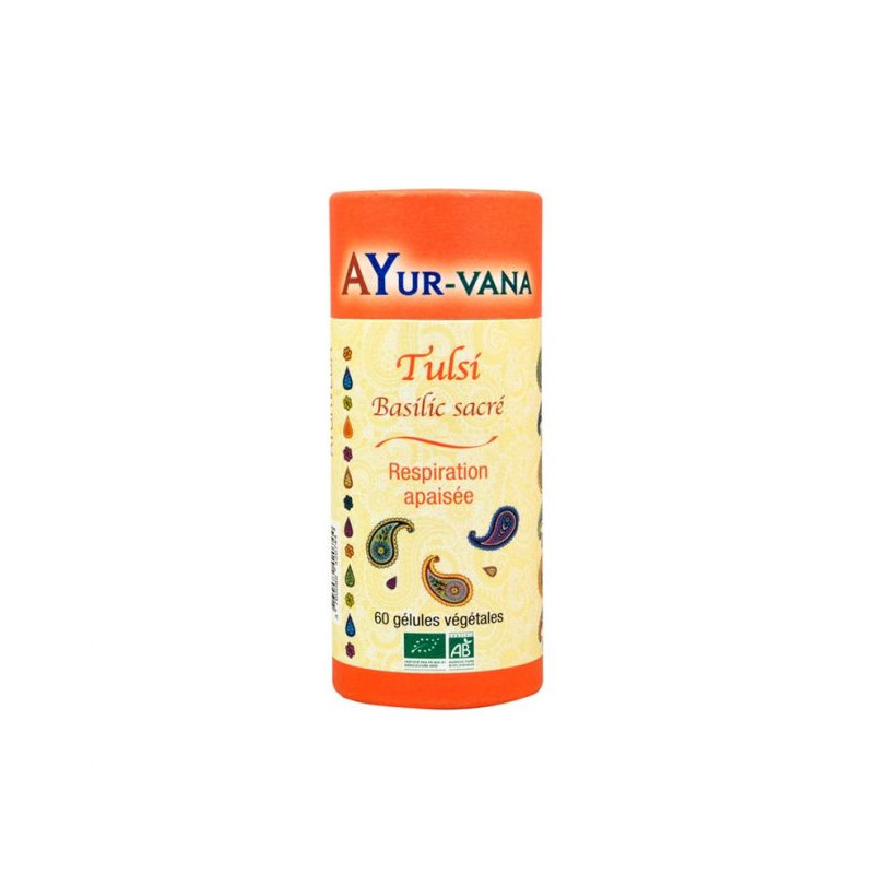 TULSI Bio Basilic sacré Ayurvéda respiration detox ballonnements Ayurvana ocinum sanctum anti-âge TULSI Bio Basilic sacré Ayurvéda respiration detox ballonnements Ayurvana ocinum sanctum anti-âge