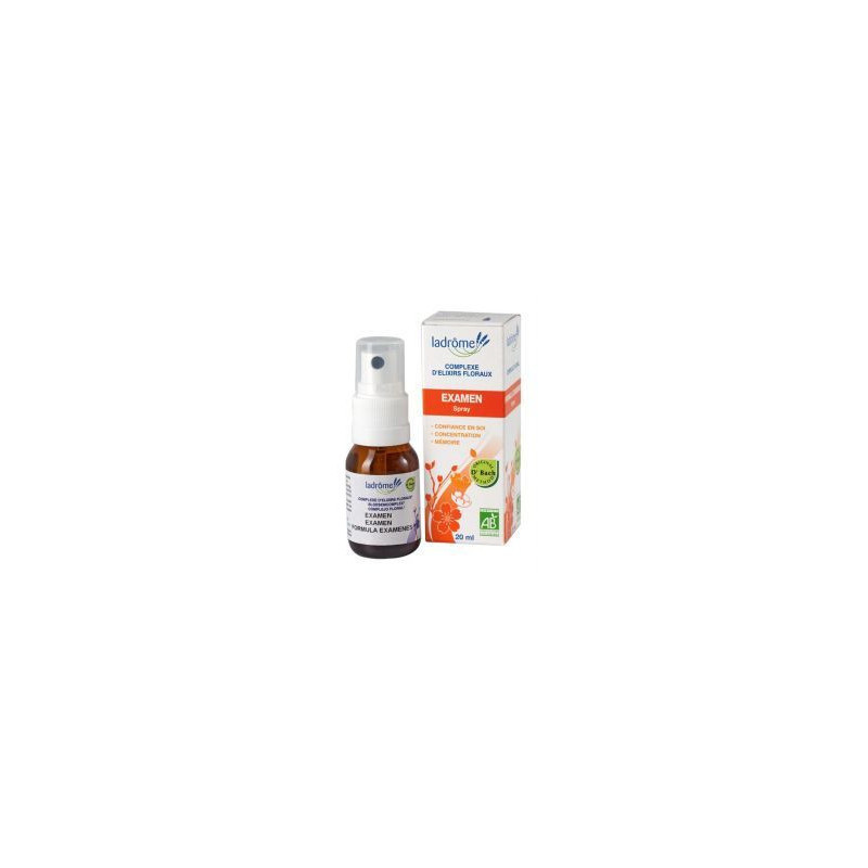 Complexe d'elixirs floraux BIO EXAMEN Spray AB Ladrome Stress Concentration Mémoire Dr BACH Complexe d'elixirs floraux BIO EXAMEN Spray AB Ladrome Stress Concentration Mémoire Dr BACH