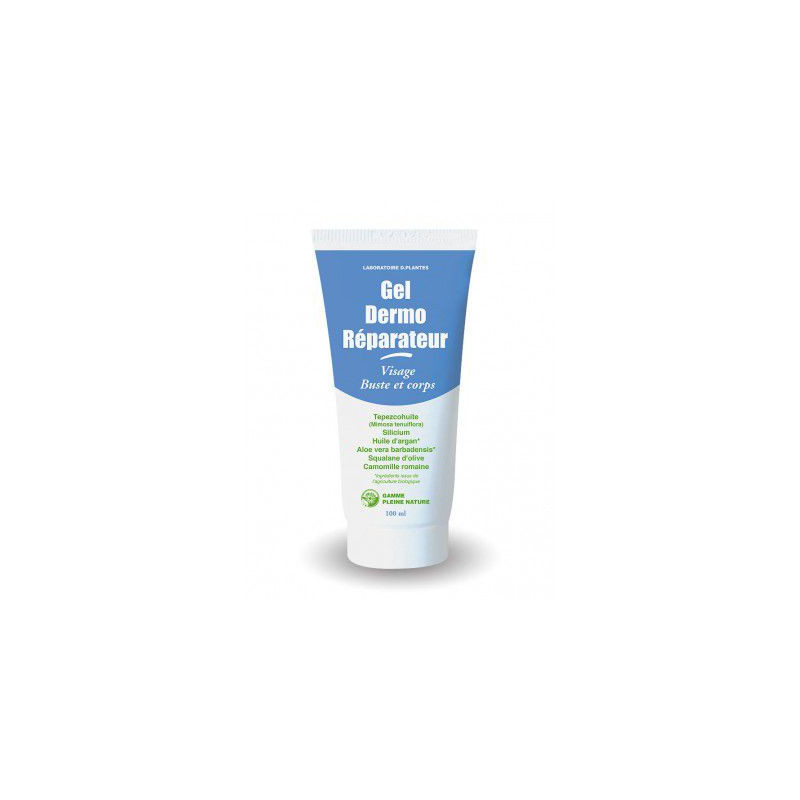 Gel dermo Réparateur anti age 100ml D plantes silicium tepezcohuite mimosa argan olive camomille Gel dermo Réparateur anti age 100ml D plantes silicium tepezcohuite mimosa argan olive camomille