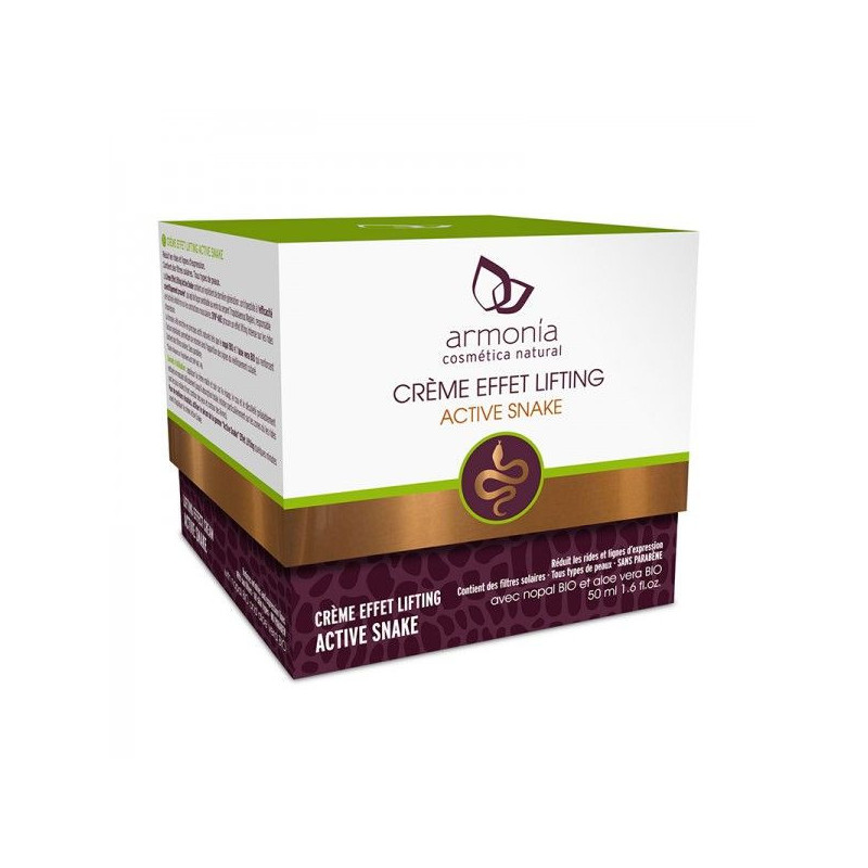 CREME ARMONIA au Venin de Serpent ACTIVE SNAKE effet lifting repulpant sans parabène antirides SPF15 CREME ARMONIA au Venin de Serpent ACTIVE SNAKE effet lifting repulpant sans parabène antirides SPF15