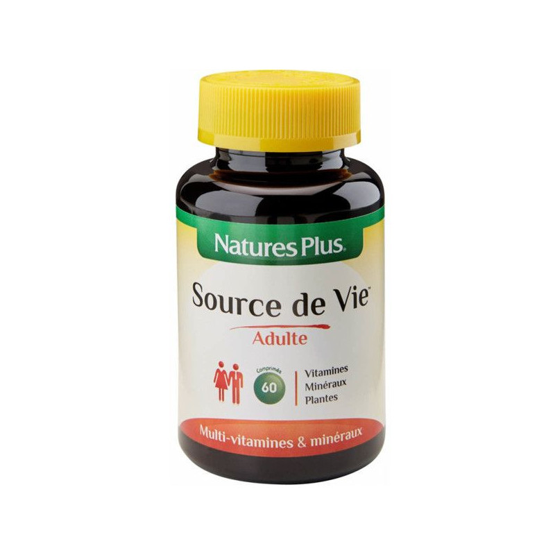 Source de Vie adulte 60 comprimés Nature's plus 100% naturel très complet spiruline minéraux Vitamin Source de Vie adulte 60 comprimés Nature's plus 100% naturel très complet spiruline minéraux Vitamin