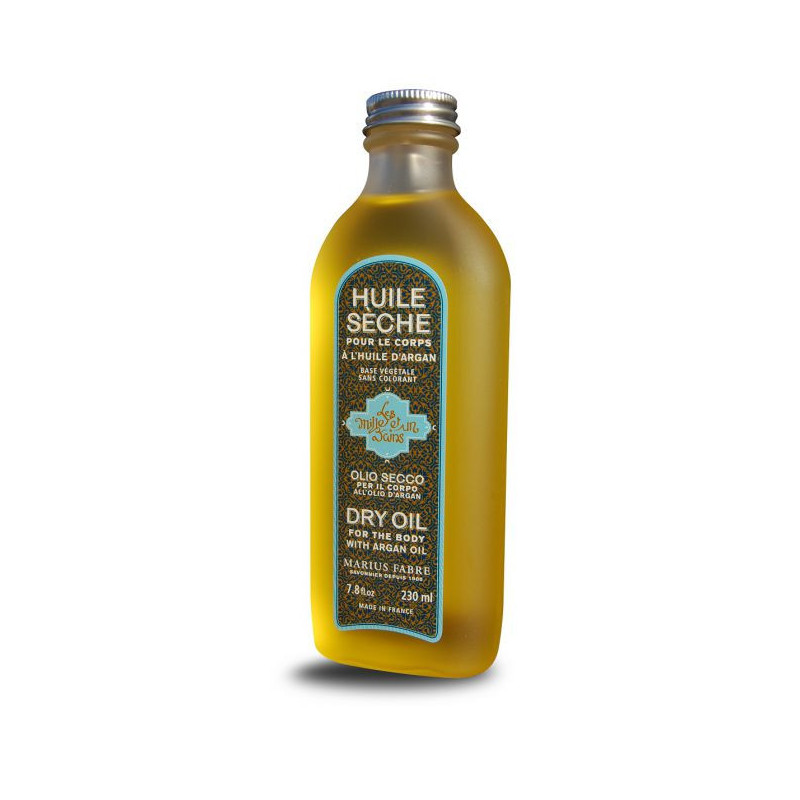 Huile sèche à l'argan Marius Fabre sècheresse cutanée peau douce non gras toucher après solaire Huile sèche à l'argan Marius Fabre sècheresse cutanée peau douce non gras toucher après solaire