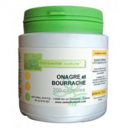 Huile de Bourrache + Onagre - 200 capsules - DDM 05/23