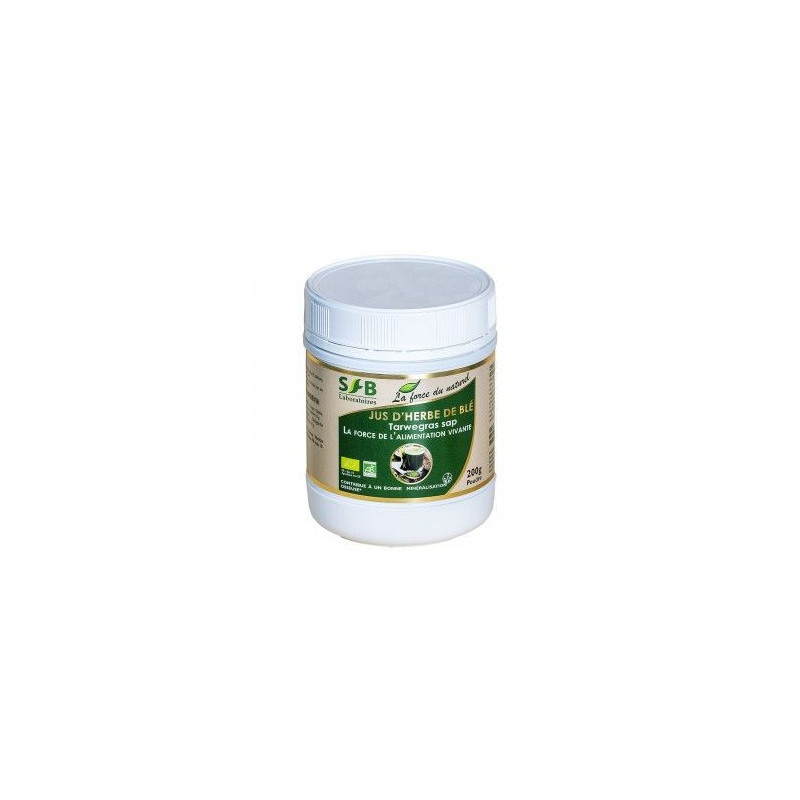 Jus d'Herbe de Blé Bio poudre 150 g 92 minéraux 18 acides aminés vitamines chlorophylle sfb Jus d'Herbe de Blé Bio poudre 150 g 92 minéraux 18 acides aminés vitamines chlorophylle sfb