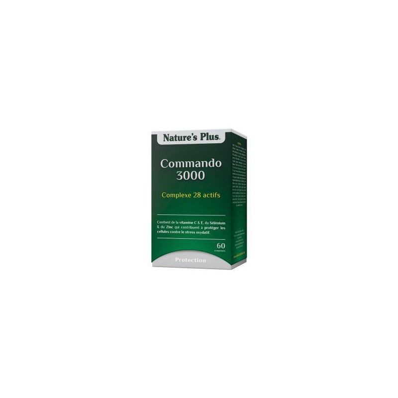 Commando 300 nature's plus 60 cp vitamines minéraux anti oxydants anti radicaux libres antioxydante Commando 300 nature's plus 60 cp vitamines minéraux anti oxydants anti radicaux libres antioxydante