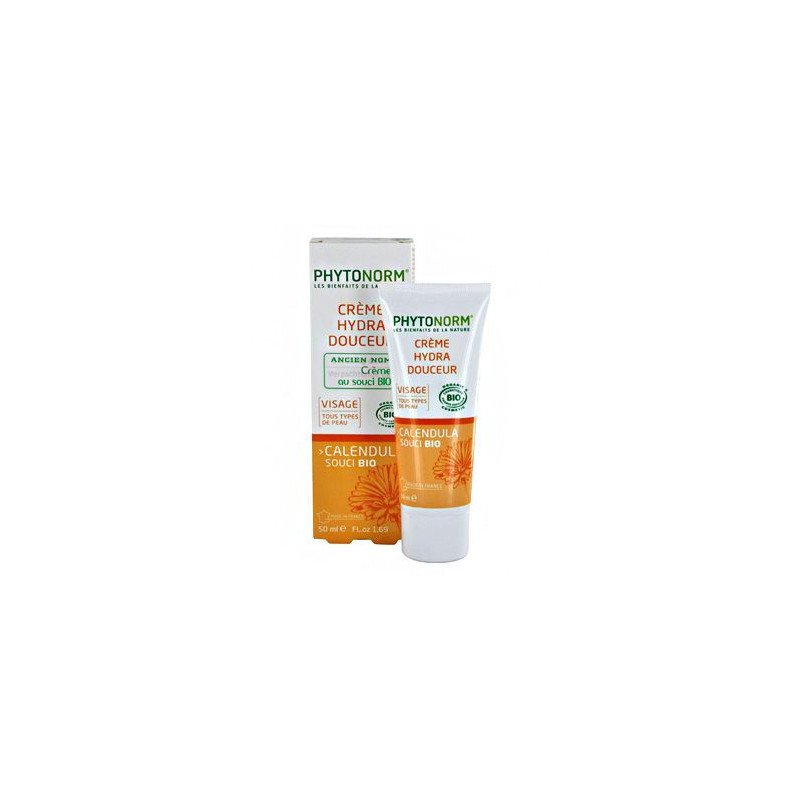 Crème Hydra Douceur au Souci Calendula Bio 50 ml Phytonorm Visage peau fragile sensible Jojoba abric Crème Hydra Douceur au Souci Calendula Bio 50 ml Phytonorm Visage peau fragile sensible Jojoba abric