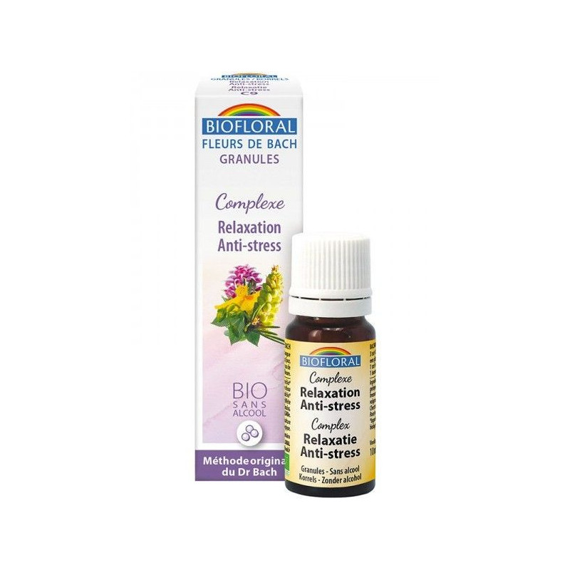Spray Complexe Biofloral Fleurs de Bach RELAXATION ANTI-STRESS Bio 20 ml Sommeil calme agitation Spray Complexe Biofloral Fleurs de Bach RELAXATION ANTI-STRESS Bio 20 ml Sommeil calme agitation