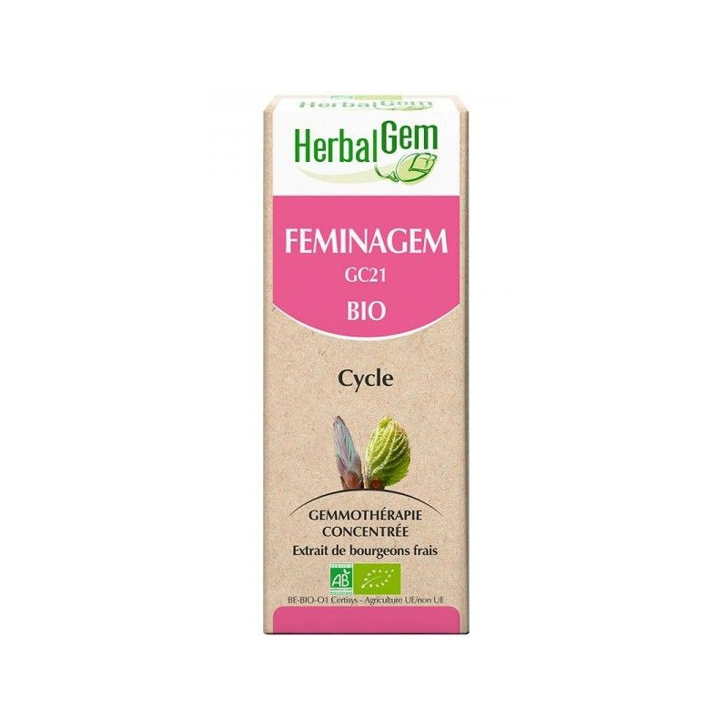 FEMINAGEM 50 ml Bio Herbalgem Framboisier Viorne Vigne Camomille Règles douloureuses S prémenstruel FEMINAGEM 50 ml Bio Herbalgem Framboisier Viorne Vigne Camomille Règles douloureuses S prémenstruel