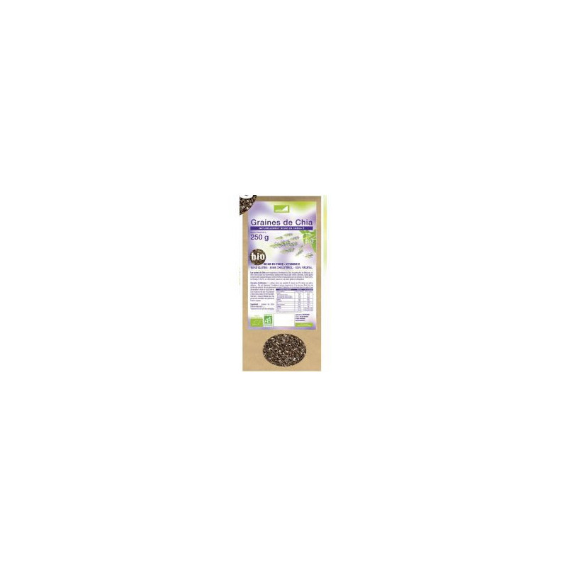 Graines de Chia Bio 250 g omega 3 Vitamine E Salvia hipanica Fibres Vitamine E végétal cholesterol Graines de Chia Bio 250 g omega 3 Vitamine E Salvia hipanica Fibres Vitamine E végétal cholesterol