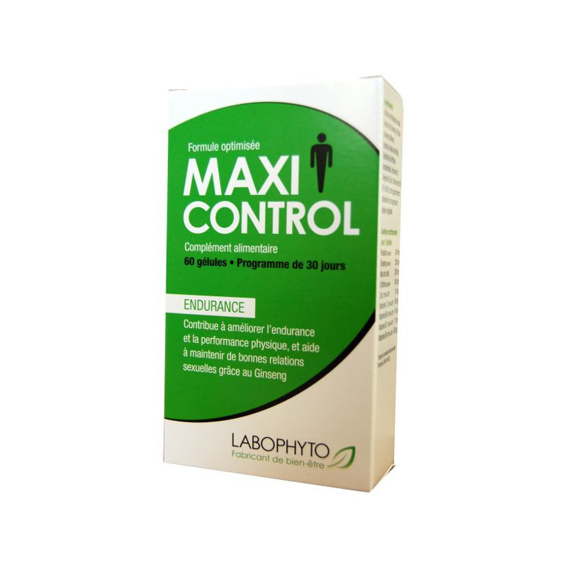 MAXI CONTROL FOR MEN 60 gélules Labophyto Bonnes relation sexuelles stress éjaculation précoce kola MAXI CONTROL FOR MEN 60 gélules Labophyto Bonnes relation sexuelles stress éjaculation précoce kola