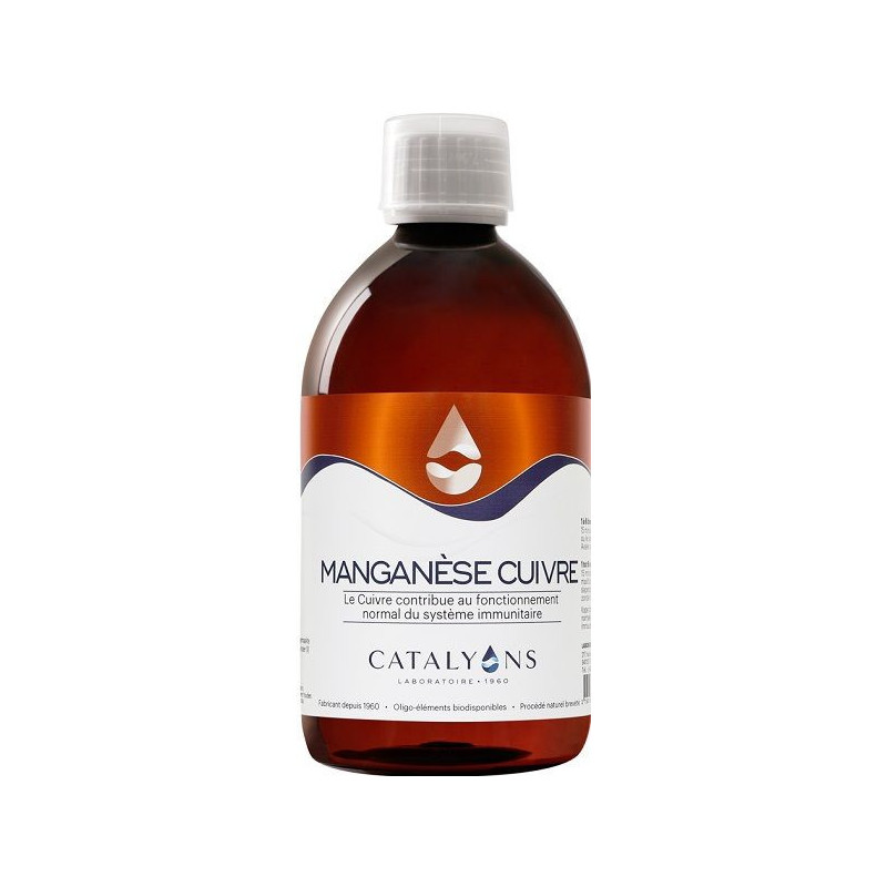 Manganèse cuivre catalyons 500 ml diathèse 2 métabolisme energétique infections ORL Manganèse cuivre catalyons 500 ml diathèse 2 métabolisme energétique infections ORL
