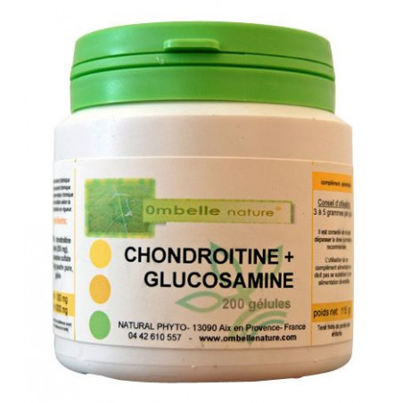 Chondroïtine  Glucosamine - 200 gélules végétales - DDM 12/23