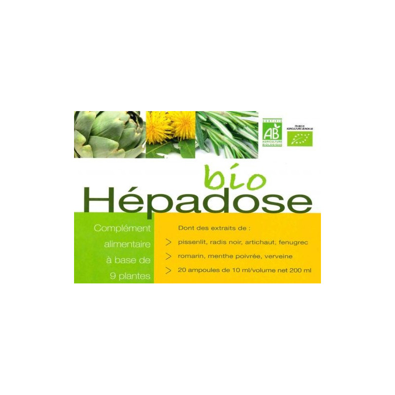 HEPADOSE Pureté du Foie Drainage Digestion Cure hépatique Romarin Artichaut Pissenlit Radis noir HEPADOSE Pureté du Foie Drainage Digestion Cure hépatique Romarin Artichaut Pissenlit Radis noir