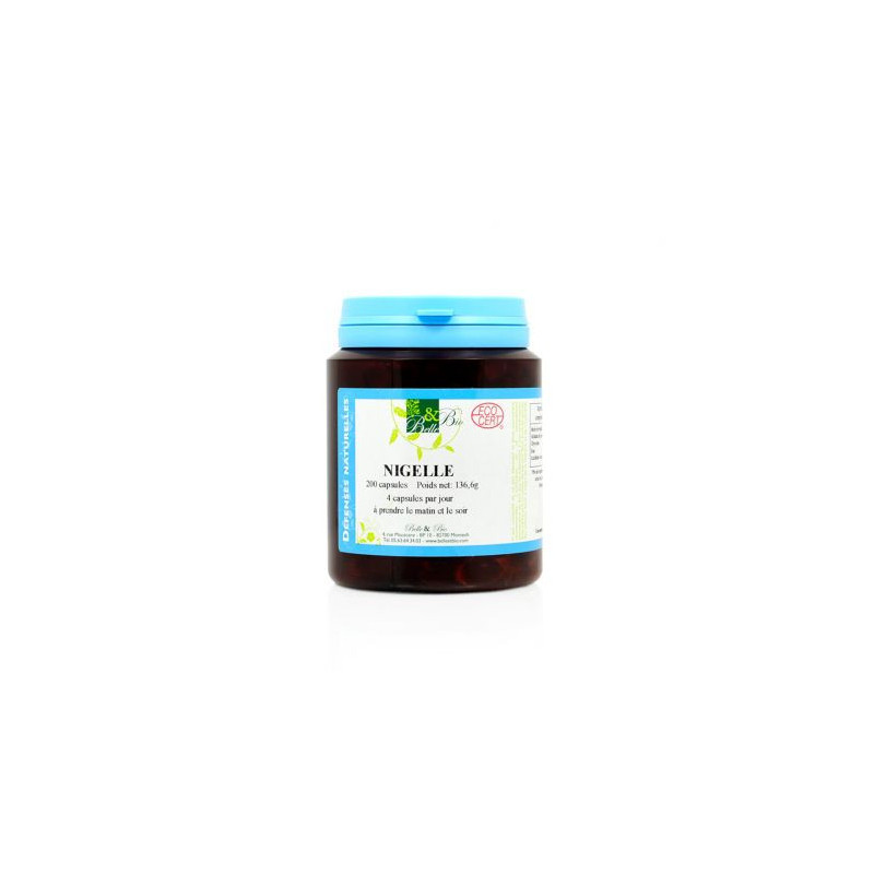 Huile de Nigelle capsules 200 Belle et Bio Immunité Allergies Défenses Maladies autoimmunes Cumin Huile de Nigelle capsules 200 Belle et Bio Immunité Allergies Défenses Maladies autoimmunes Cumin