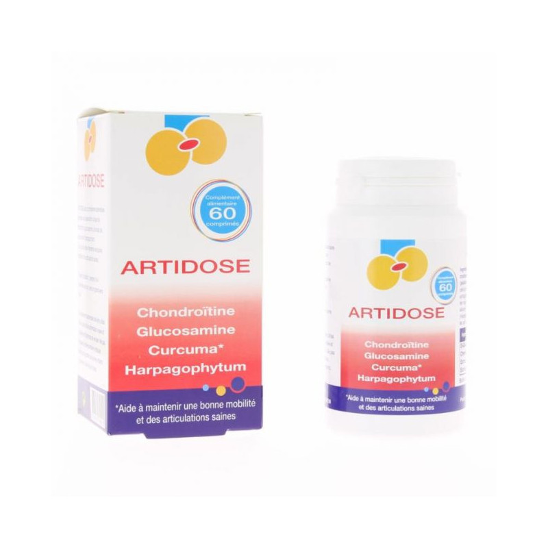 ARTRODOSE ARTIDOSE 60 cp pour l'arthrose Chondroïtine Glucosamine Curcuma Harpagophytum Arthrose
