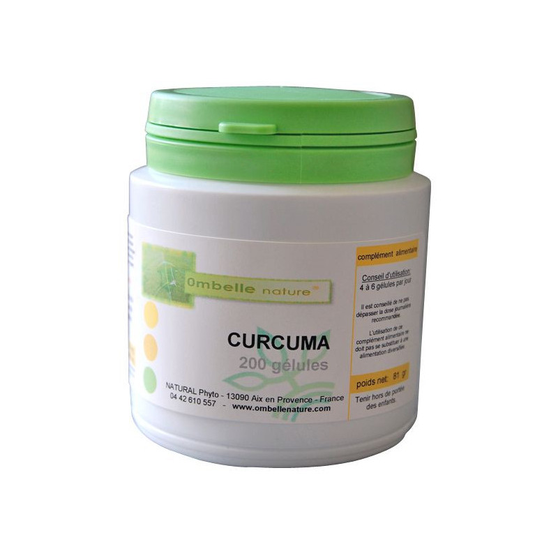 Curcuma en gélules poudre pure 100% safran des indes curcumine phytotherapie ombellenature cancer Curcuma en gélules poudre pure 100% safran des indes curcumine phytotherapie ombellenature cancer