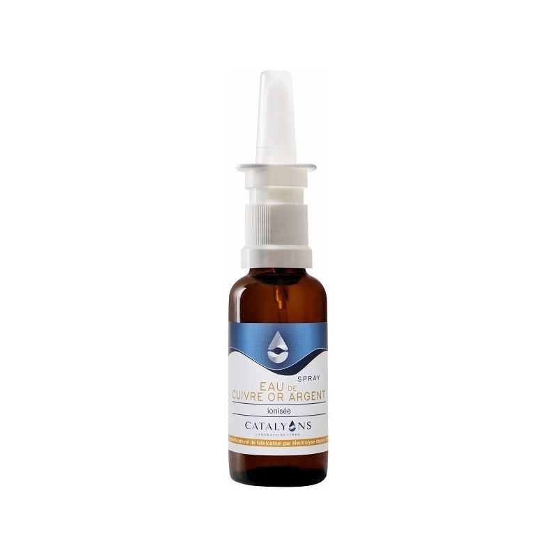 Cuivre Or Argent spray nasal Catalyons 30 ml Hygiène du nez rhumes Rhinites cicatrisant ORL argent Cuivre Or Argent spray nasal Catalyons 30 ml Hygiène du nez rhumes Rhinites cicatrisant ORL argent