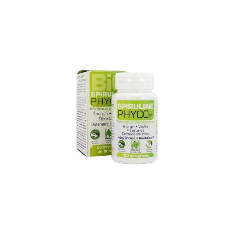 Spiruline Bio Phyco + LT LABO Phycocyanine 100% pure non irradiée chlorophylle énergie immunité cp Spiruline Bio Phyco + LT LABO Phycocyanine 100% pure non irradiée chlorophylle énergie immunité cp