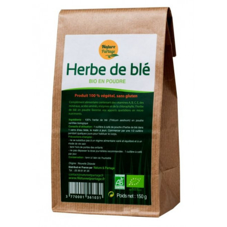 Herbe de Blé Bio poudre 150g