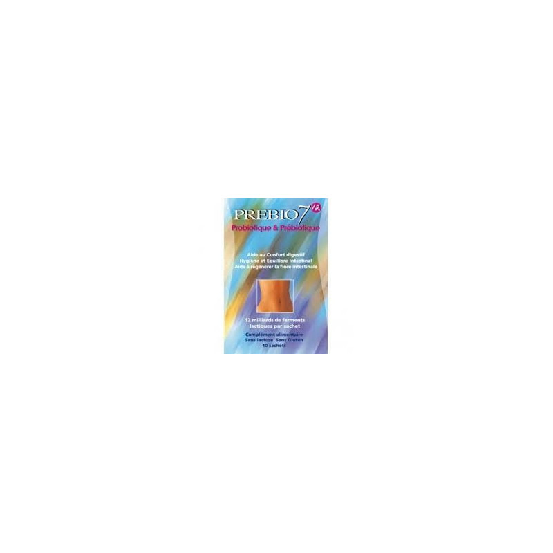 PREBIO 7 10 sachets 12 milliards de ferments lactiques FOS fruco oligosaccharides ventre plat prebio PREBIO 7 10 sachets 12 milliards de ferments lactiques FOS fruco oligosaccharides ventre plat prebio