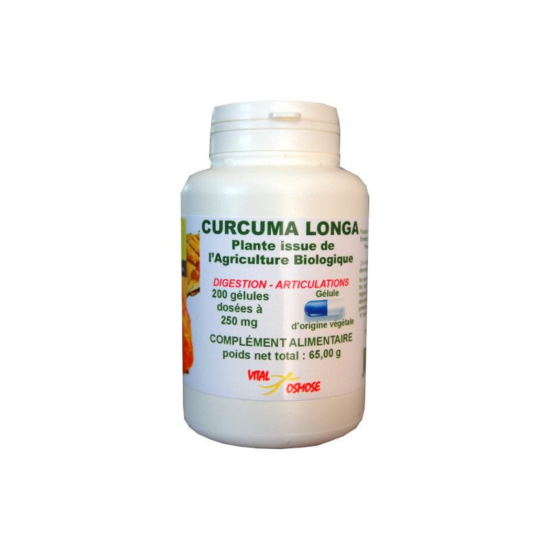 Curcuma bio en gélules poudre pure 100%