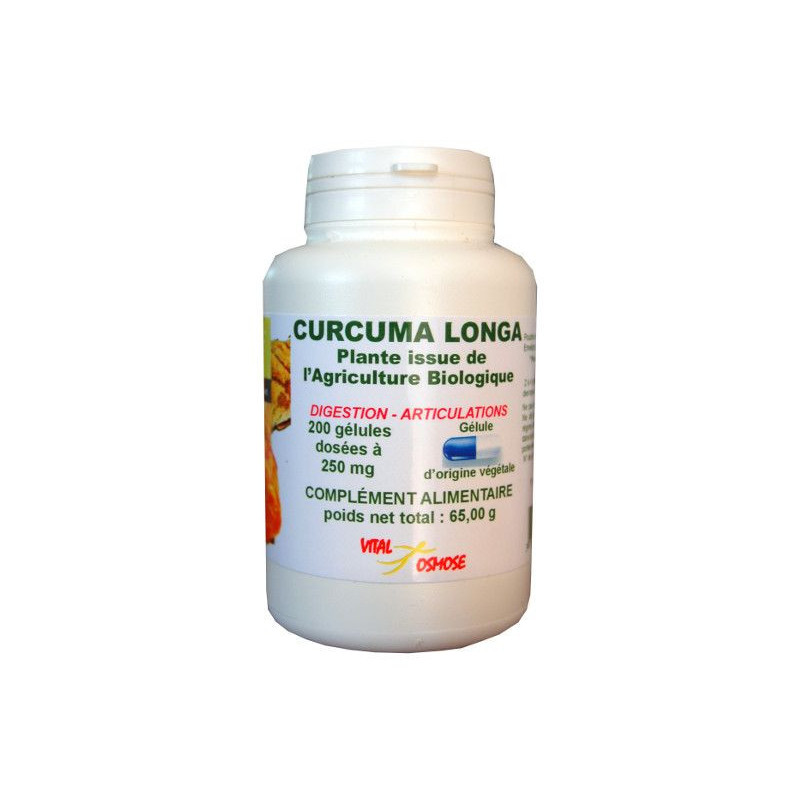 Curcuma bio en gélules poudre pure 100% Curcuma bio en gélules poudre pure 100%