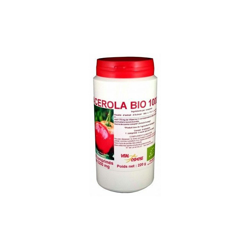 ACEROLA BIO 2200 mg titré à 17.5% de vitamine C ACEROLA BIO 2200 mg titré à 17.5% de vitamine C