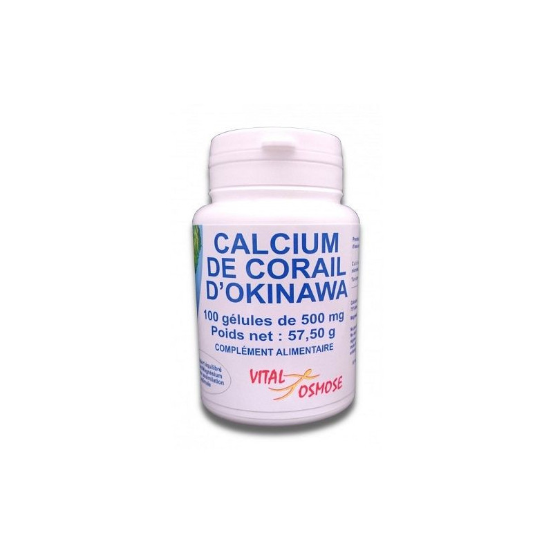 Calcium de corail d'Okinawa 100 gélules Calcium de corail d'Okinawa 100 gélules