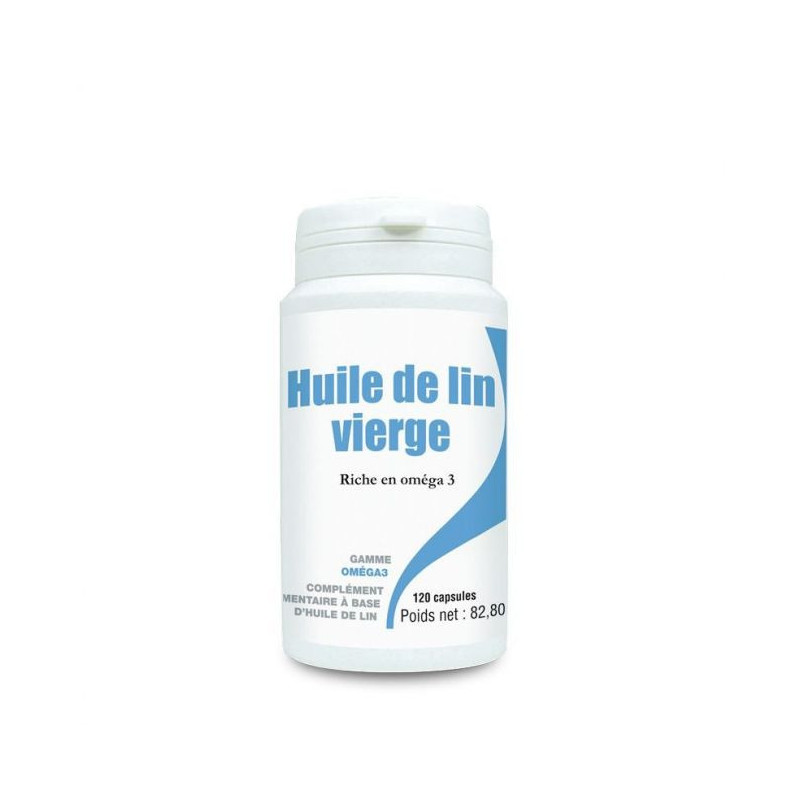 Huile de lin 120 gélules - Apport végétale en Oméga 3 Huile de lin 120 gélules - Apport végétale en Oméga 3