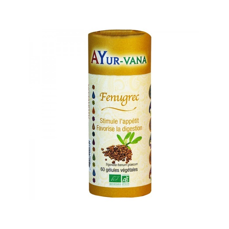 FENUGREC AB 60 Gélules Trigonella foenum graecum Active le Métabolisme et digestion AYURVEDA FENUGREC AB 60 Gélules Trigonella foenum graecum Active le Métabolisme et digestion AYURVEDA